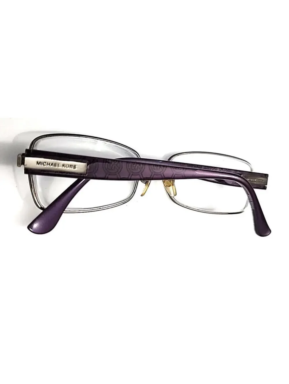 Michael Kors Gunmetal Purple Rectangle Eyeglasses 53-17 135